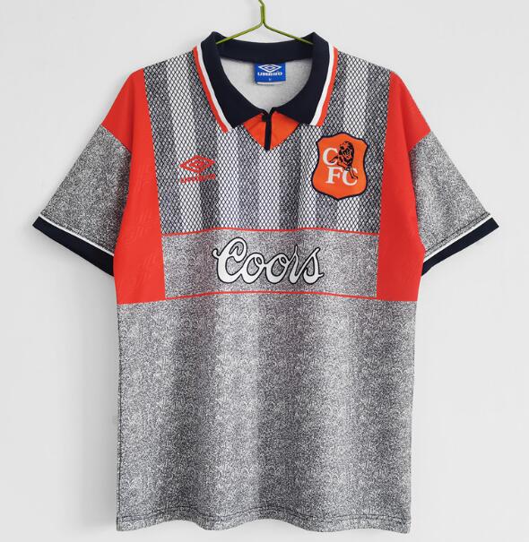 1994-96 Chelsea Retro Away Grey Soccer Jersey Shirt